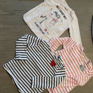 Zara baby girl long sleeve shirt tops lot